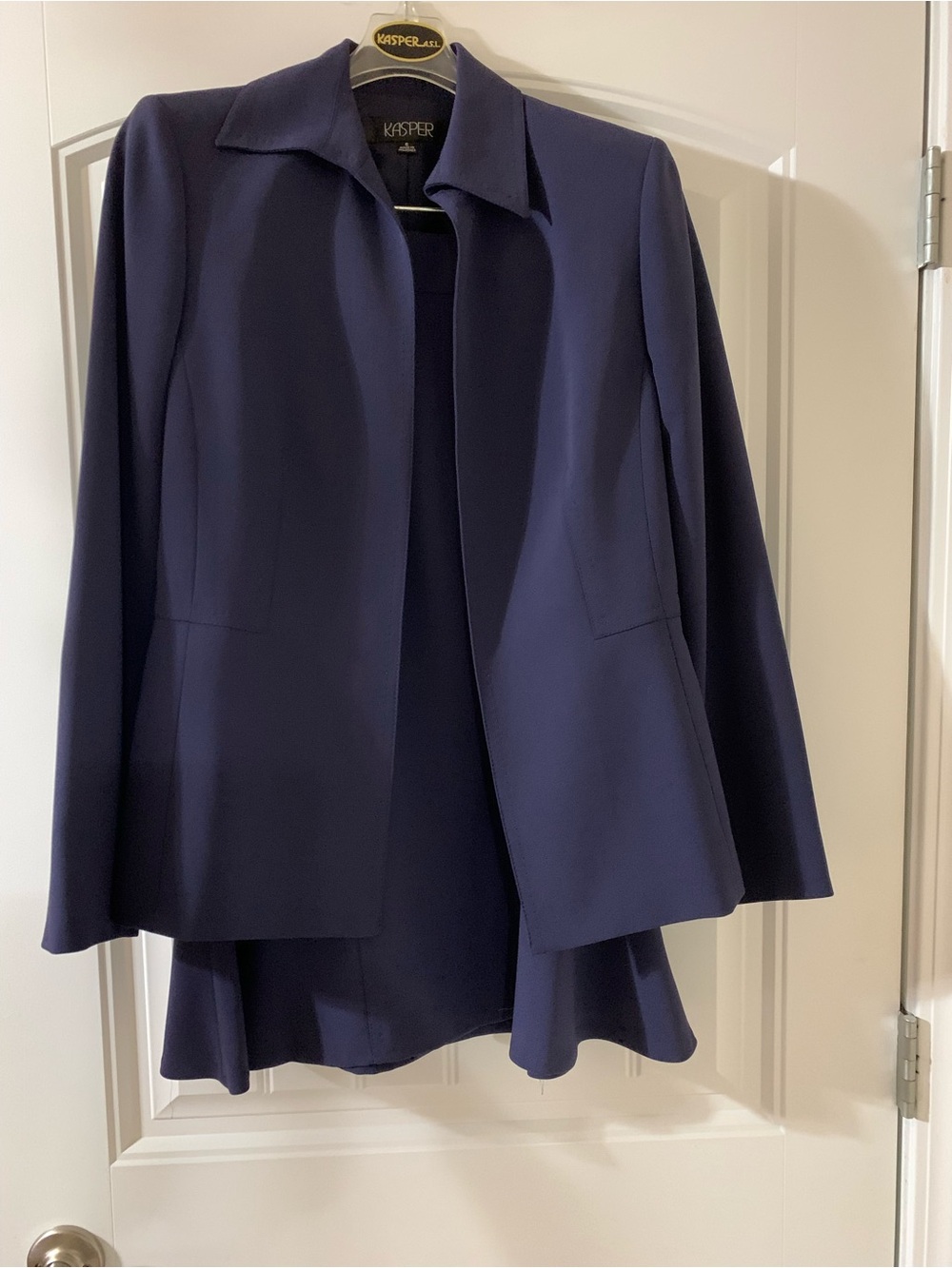 Kasper Women's Navy Open-Front Blazer Jacket